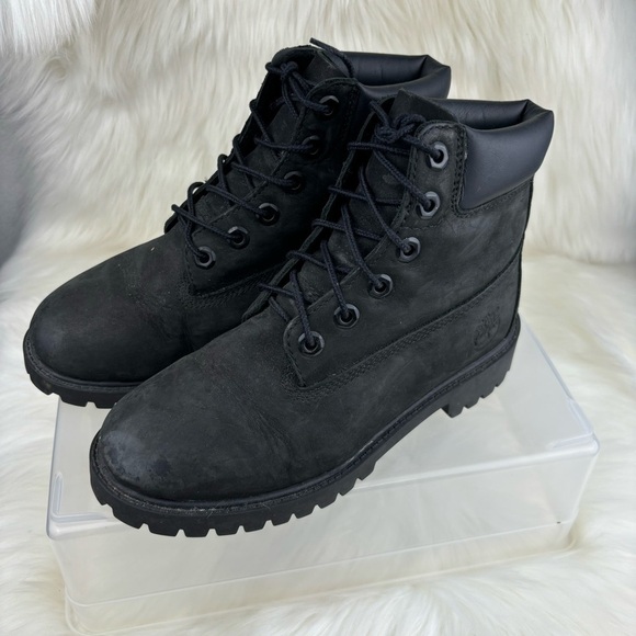 TIMBERLAND BOOTS BLACK COLOR SIZE 4 KIDS - Picture 4 of 8